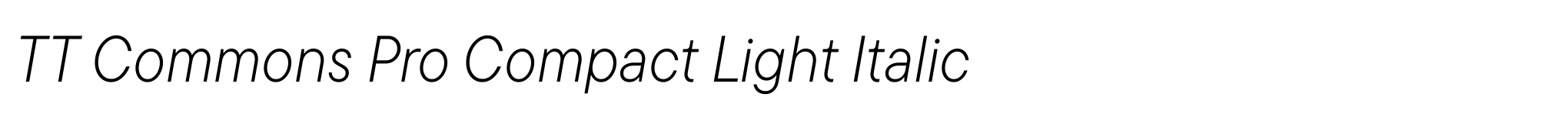 TT Commons Pro Compact Light Italic image